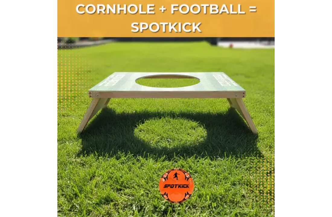 Spotkick : ensemble de 2 cages de but en bois avec un trou en haut