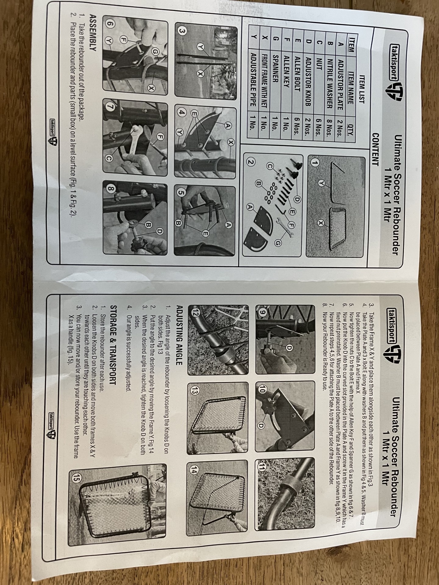 Rebounder Ultimate 100 cm x 100 cm à réglage infini