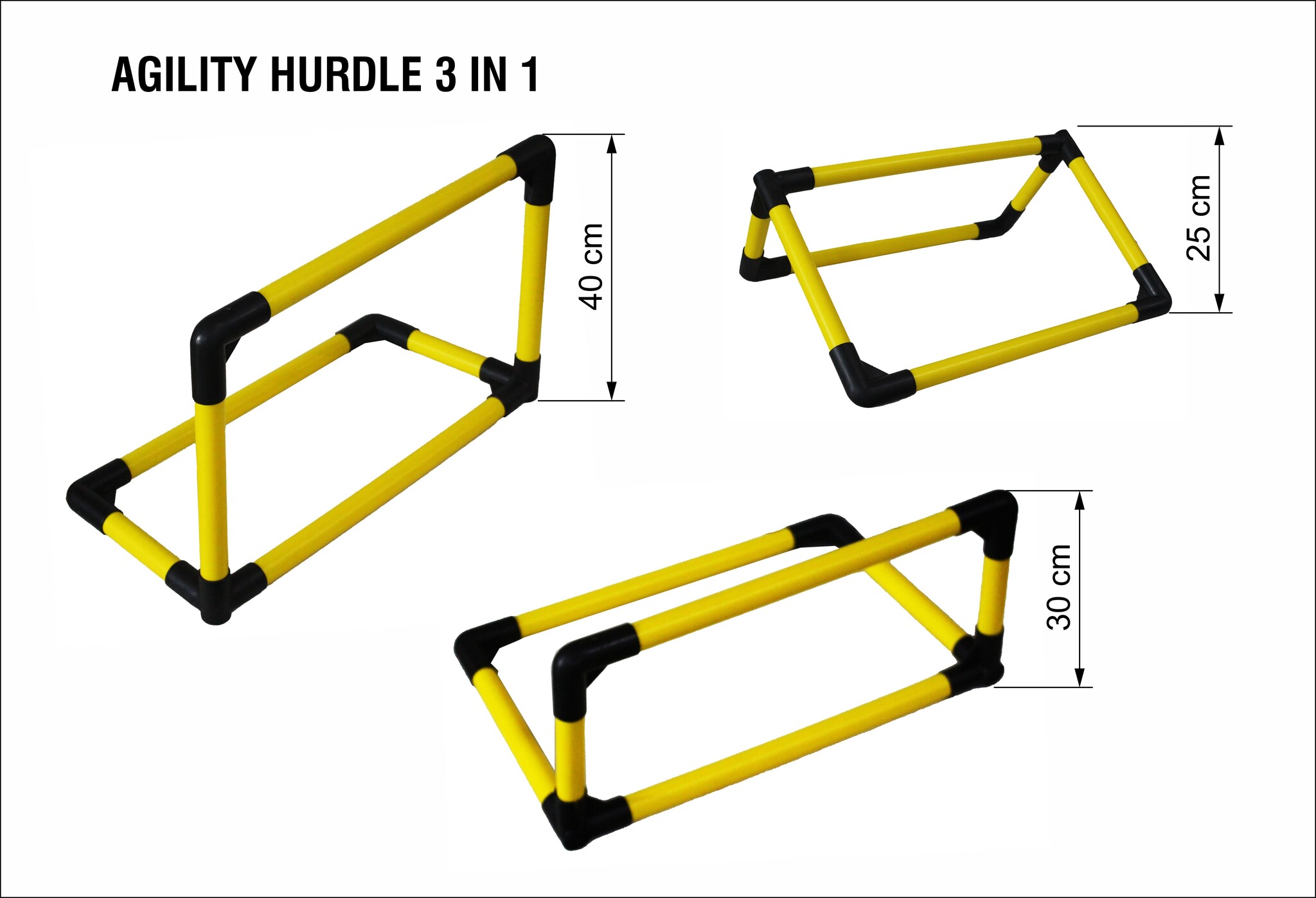 Ensemble de haies réglables en 3 hauteurs
