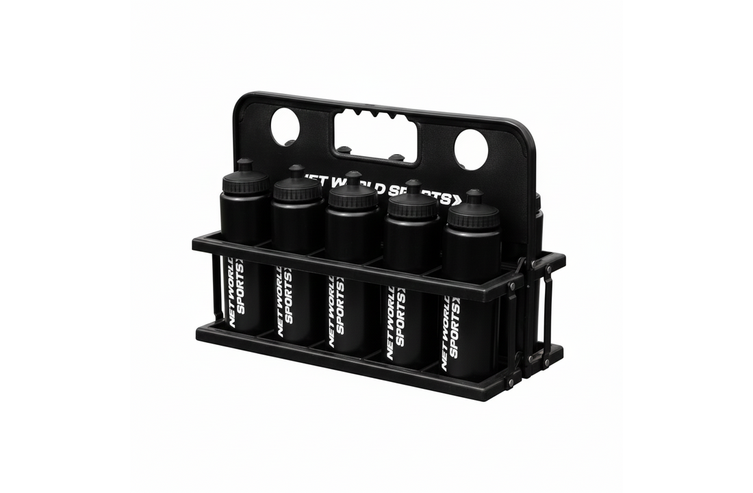 Bidon rek met 10 zwarte bidons