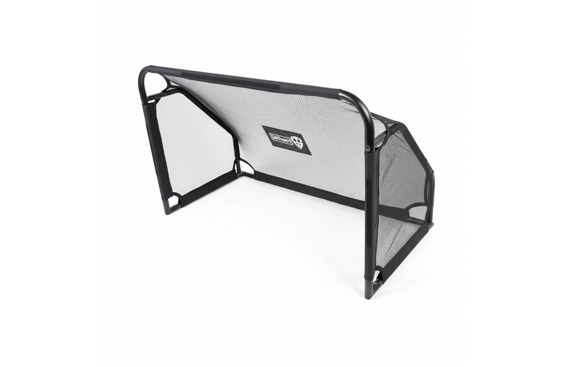 But de football 120cm x 80cm en acier avec filet noir