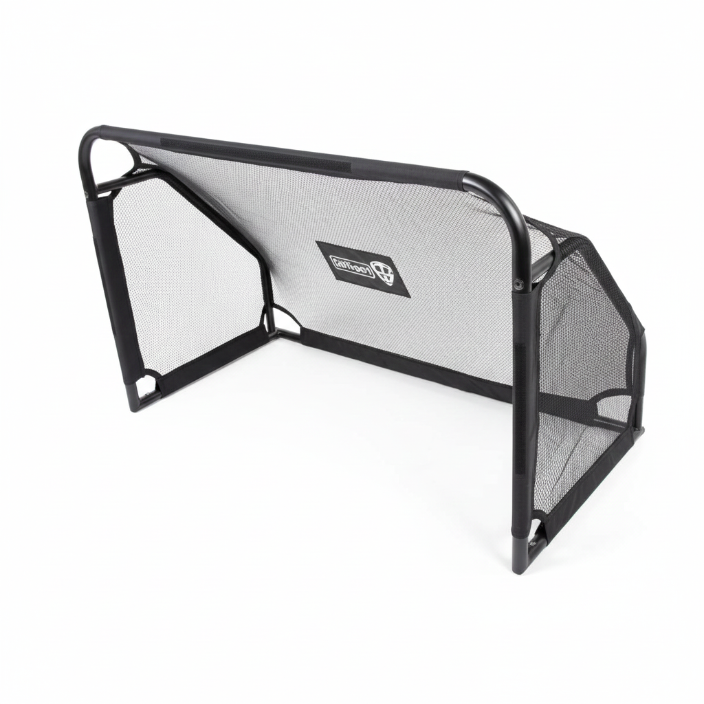 Voetbalgoal 120cm x 80cm staal met zwart net