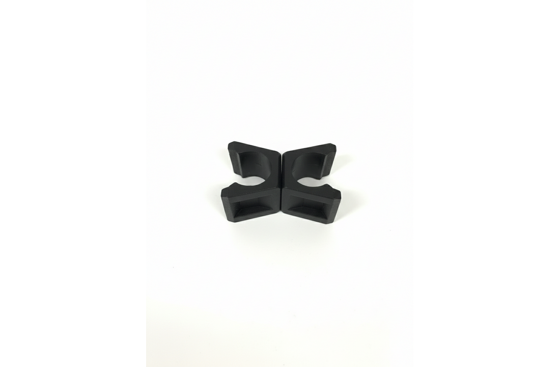 Clip voor hordenstangen 25mm naar 25mm