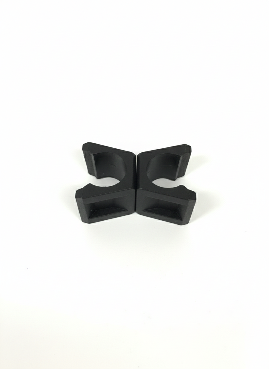 Clip voor hordenstangen 25mm naar 25mm