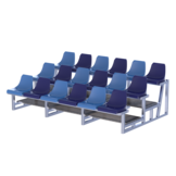 Tribune multiple avec 3 rangées de sièges