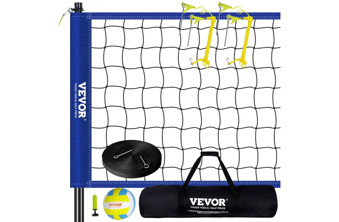 Volleybalnet in  3 Hoogtes verstelbaar voor tuin en strand