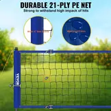 Filet de volley-ball réglable en hauteur sur 3 niveaux, idéal pour le jardin et la plage.
