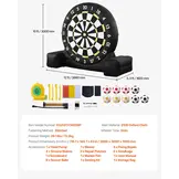Cible de fléchettes gonflable en forme de football 3 m x 3,6 m