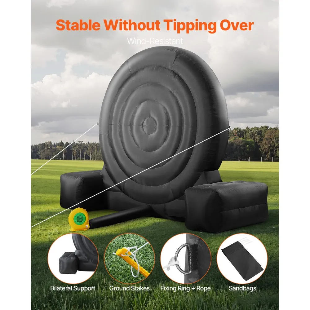 Cible de fléchettes gonflable en forme de football 3 m x 3,6 m