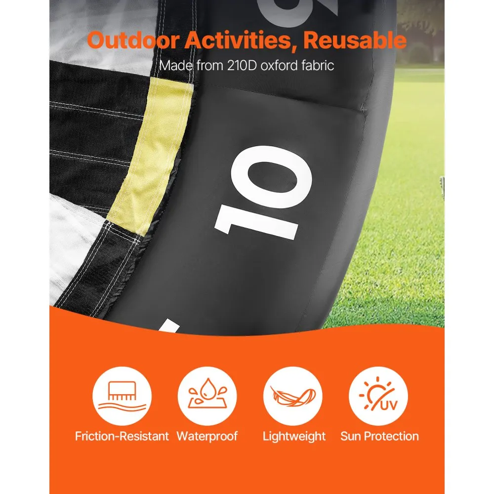 Cible de fléchettes gonflable en forme de football 3 m x 3,6 m