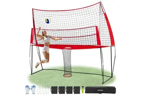 2-in-1 volleybaltrainingsnet, in hoogte verstelbaar