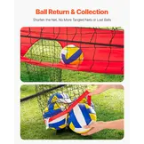 Filet d'entraînement de volley-ball avec panneau arrière réglable en hauteur