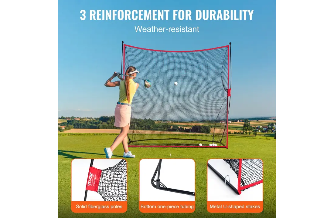 Oefennet multi golf en voetbal 240cm x 180cm