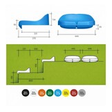 Tribune zitje zonder rugsteun