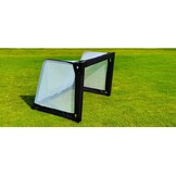 But pliable en aluminium 120 cm x 80 cm avec filet à mailles fines blanc