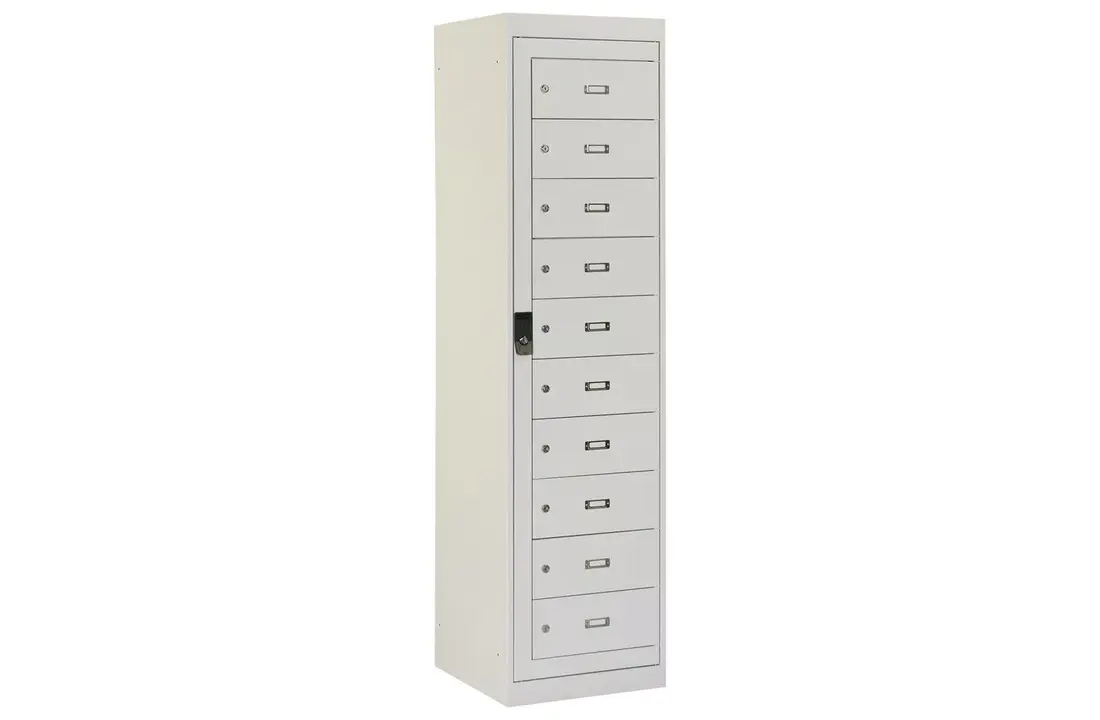 Armoire de distribution de vêtements Beta avec porte centrale et 10 compartiments