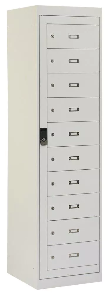 Armoire de rangement pour dressing avec porte centrale, 10 compartiments
