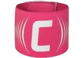 Brassard de capitaine de football féminin rose fluo avec fermeture velcro