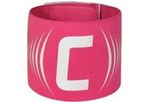 Brassard de capitaine de football féminin rose fluo avec fermeture velcro