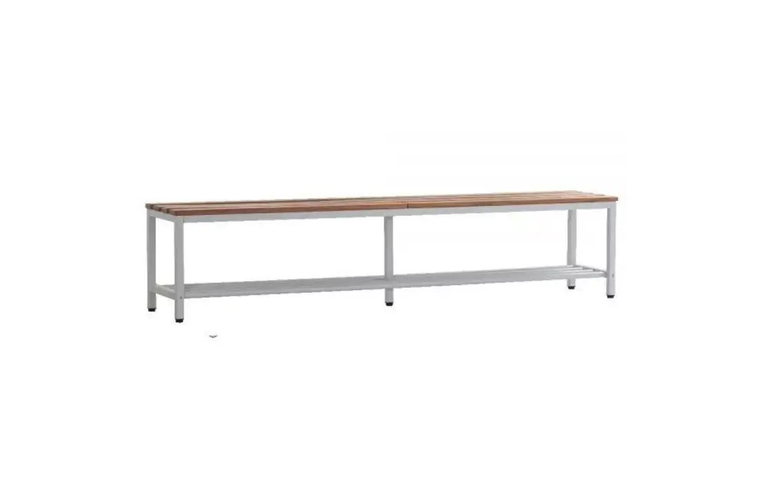 Banc de cabine d'essayage avec étagère à chaussures
