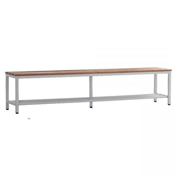 Banc de cabine d'essayage avec étagère à chaussures