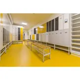 Banc de cabine d'essayage avec étagère à chaussures