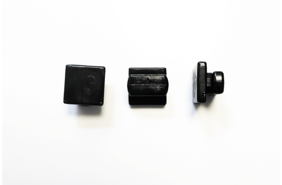 Netplaatje vlak RAS 11mm zwart per 10 stuks