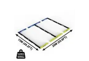 Opblaasbare Voetbal Boarding 20m x 15m met 2 veldjes 3v3