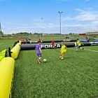 Opblaasbare Voetbal Boarding 20m x 15m met 2 veldjes 3v3
