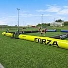 Opblaasbare Voetbal Boarding 20m x 15m met 2 veldjes 3v3