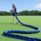Corde de hockey 30 mètres bleu noir