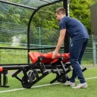 Zitbank  2-zits verrijdbaar met kuip stoelen