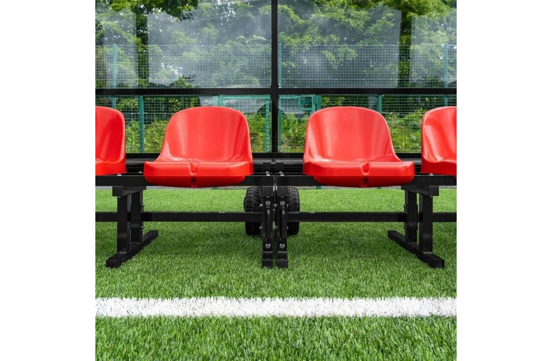 Zitbank  2-zits verrijdbaar met kuip stoelen