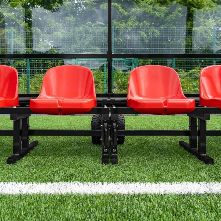 Zitbank  2-zits verrijdbaar met kuip stoelen