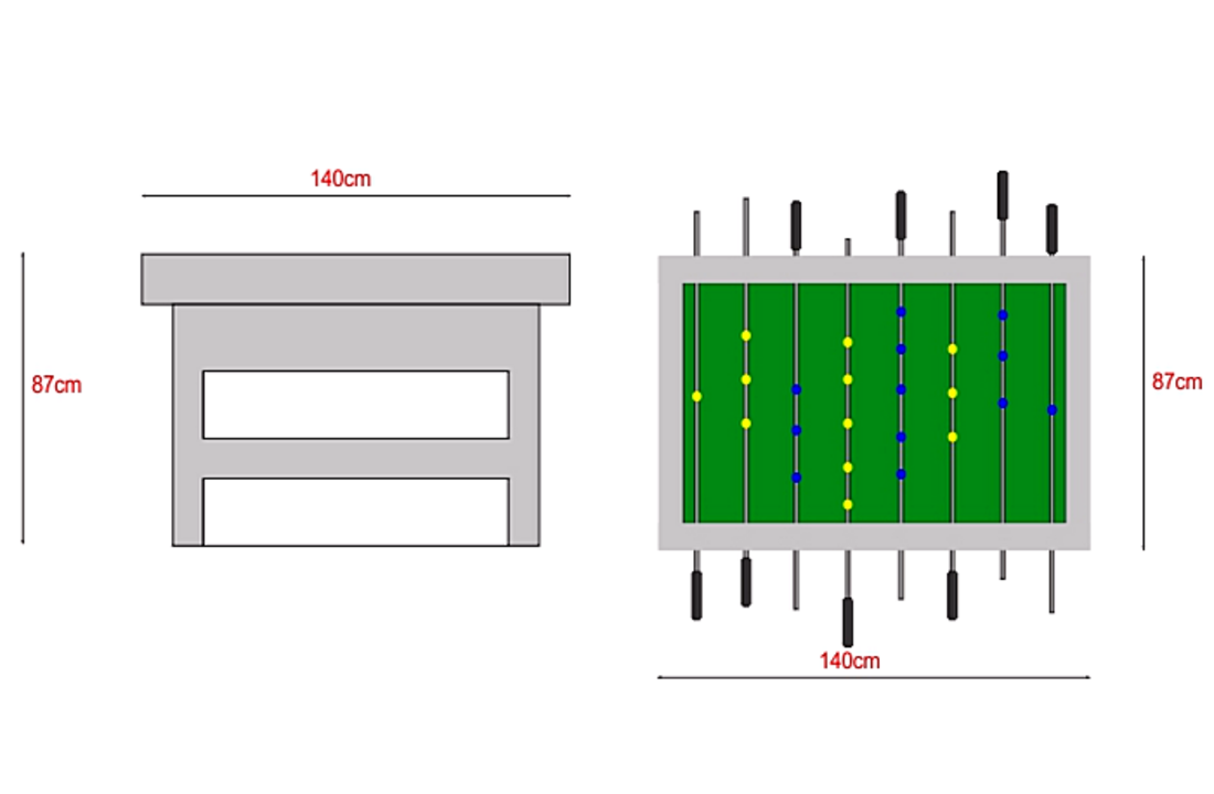 Tafelvoetbal Beton Outdoor