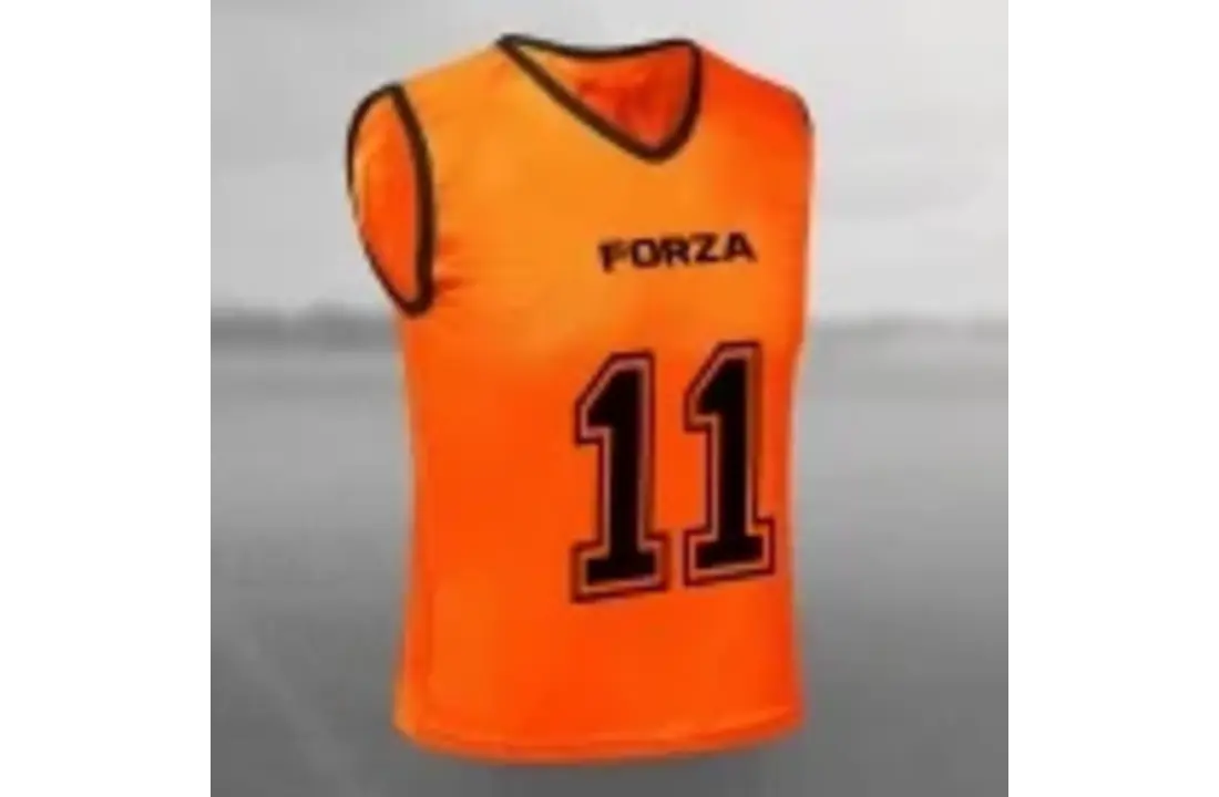 Ensemble de dossards numérotés de 1 à 11, orange senior