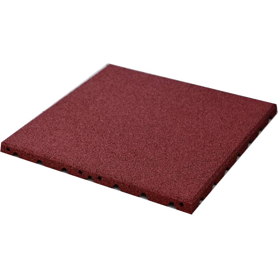 PTessentials Rubberen Vloerdelen 50 x 50 Rood | Fitness en Crossfit afbeelding