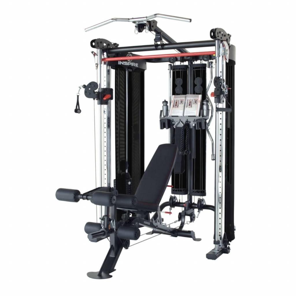Inspire Fitness FT2 Functional Trainer & Smith Machine Station + Trainingsbankje & Leg Extension Attachment Bundel - Fitness + Squat Oefeningen