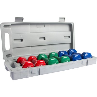 VirtuFit Dumbbellset in koffer - Vinyl dumbbells 0,5 t/m 1,5 kg