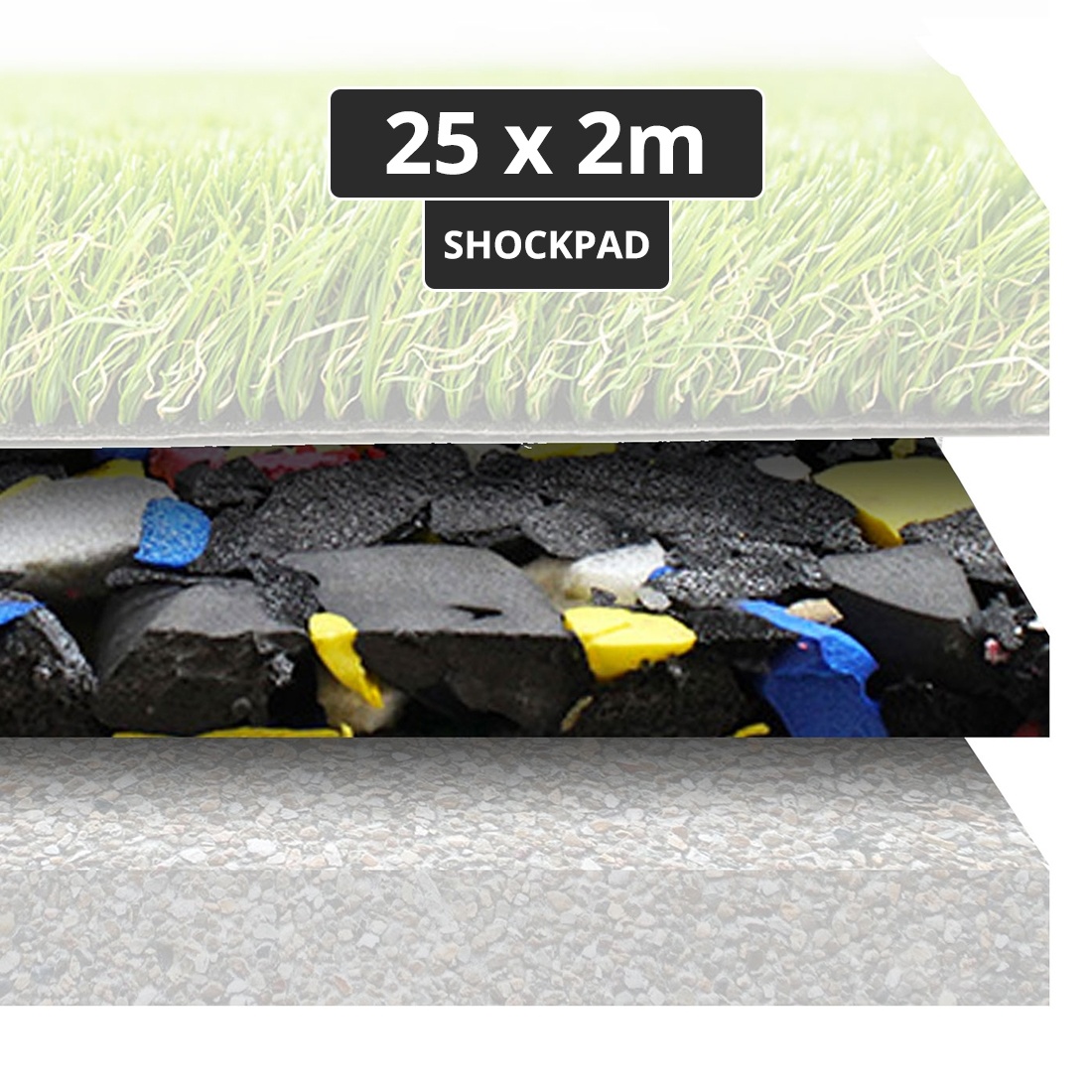 PTessentials Shockpad op rol 25 x 2 meter - 1 cm dikte afbeelding