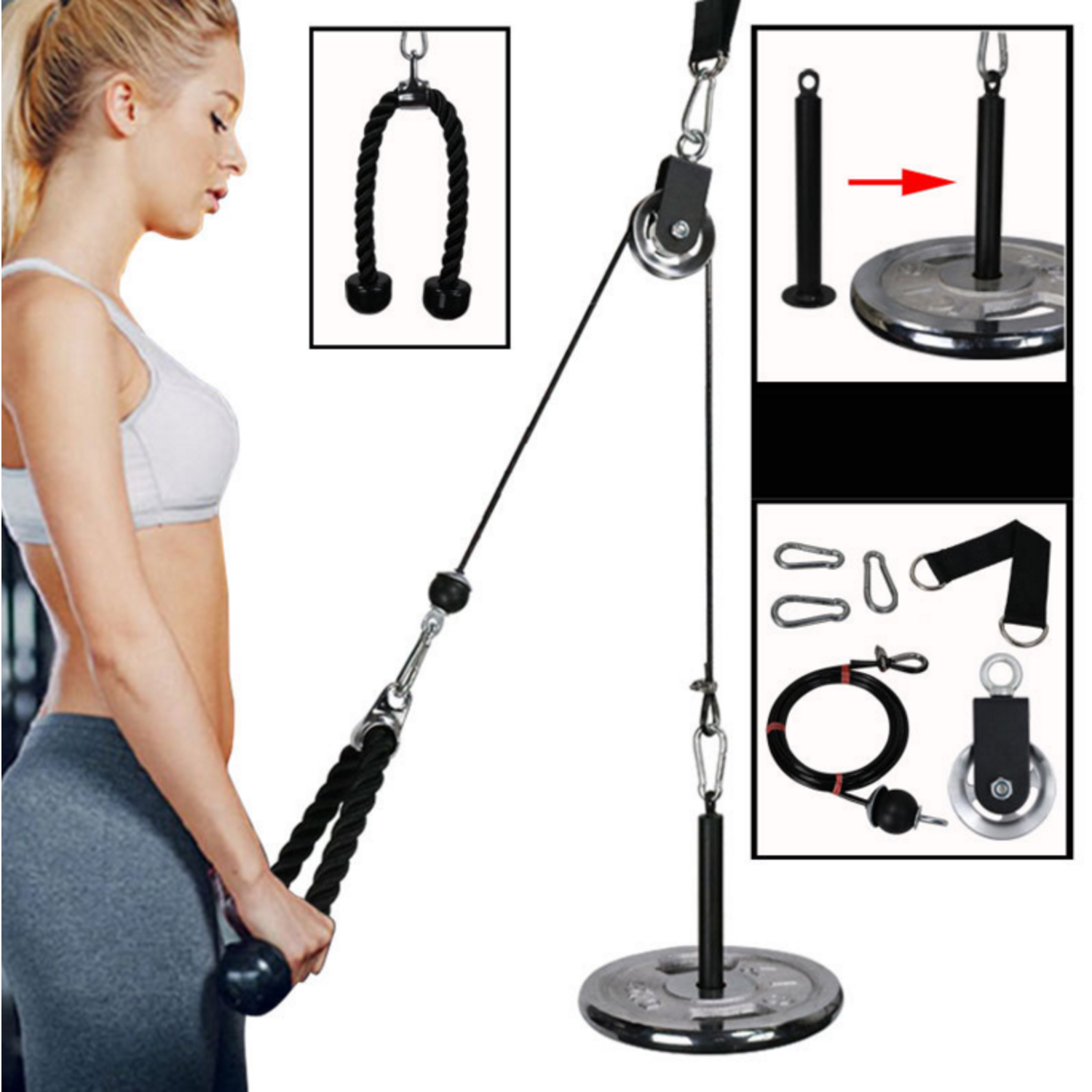 PT Essentials Portable System - Cable Pulley - Fitnesskoerier.nl