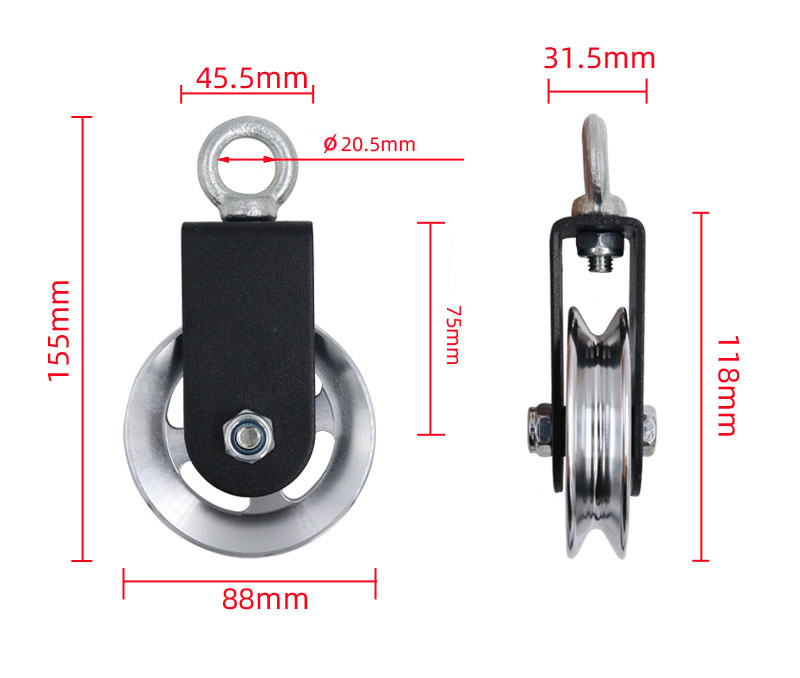 PT Essentials Portable Pulley System DIY Cable Pulley Fitnesskoerier.nl