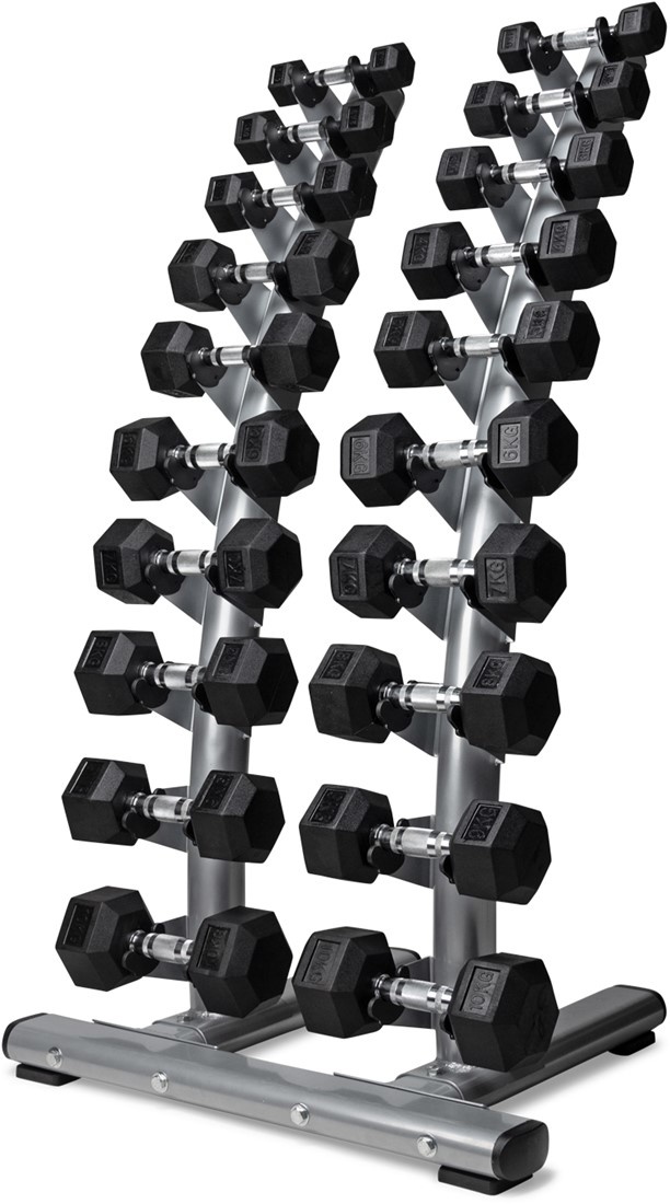 PTessentials PRO Hexa Dumbbellset 1 t-m 10 kg incl. deluxe opbergrek