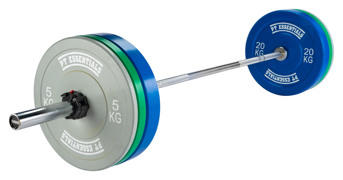PTessentials CROSSFIT Coloured Compact Bumperplate Halterset PTessentials CROSSFIT Coloured Compact Bumperplate Halterset