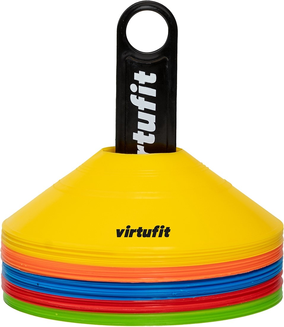 VirtuFit Agility Cones - 50 Stuks - Incl. draagnet afbeelding