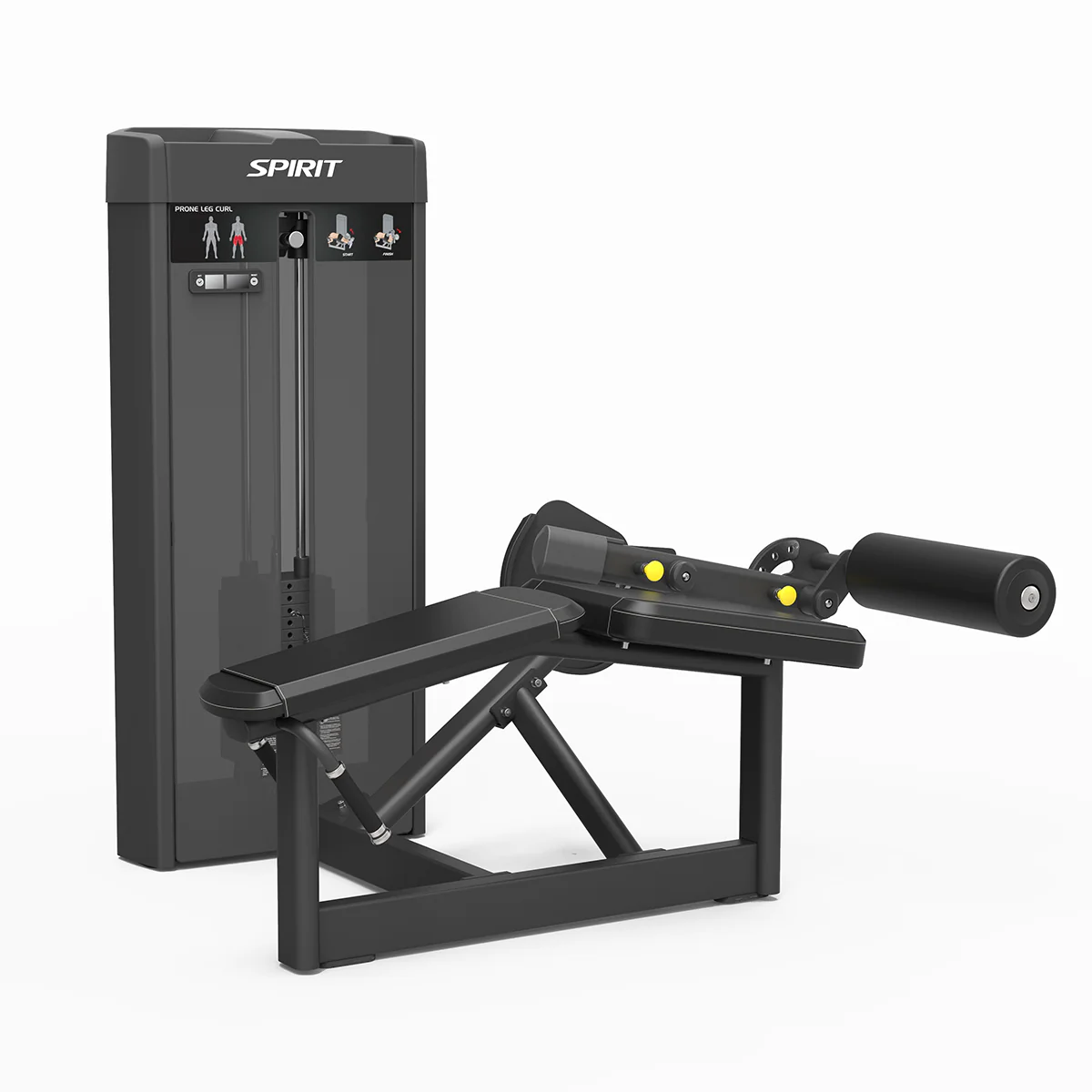 Spirit Strength Selectorized Prone Leg Curl Machine - gratis montage afbeelding