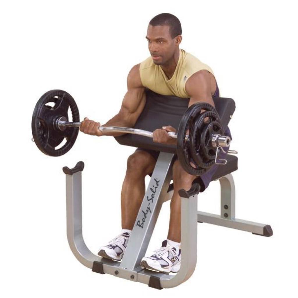 Body-Solid GPCB329 Preacher Curl Bench - Grey afbeelding