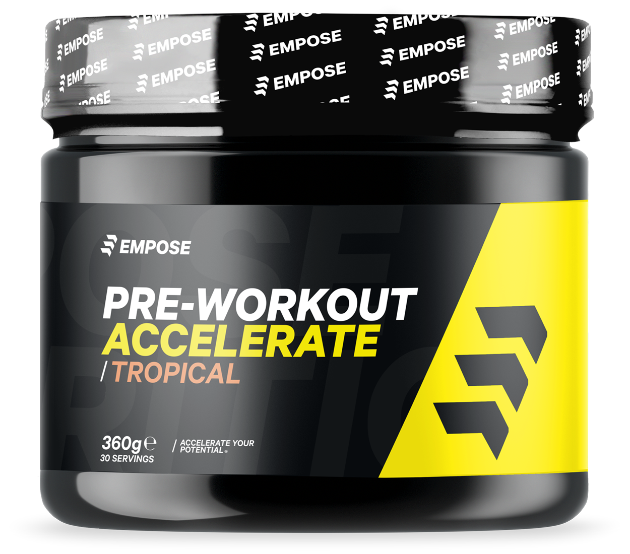 Empose Nutrition Pre -Workout Accelerate 360 gram - Tropical afbeelding