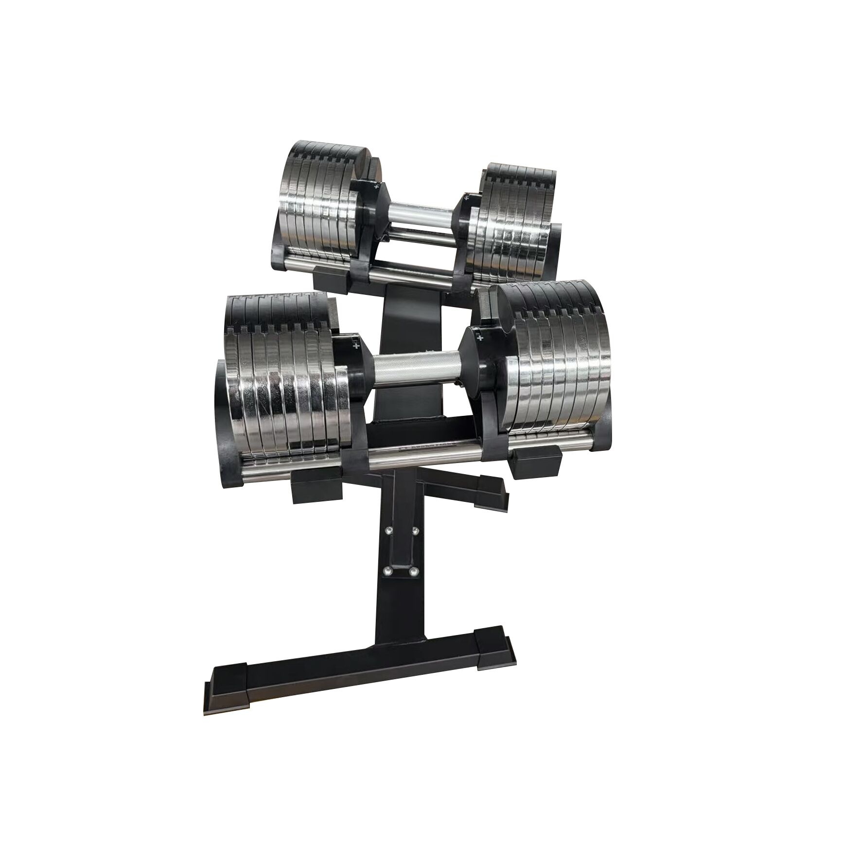 PTessentials Verstelbare Chrome Dumbbells 5,5 t/m 43 kg - per set - inclusief stand afbeelding