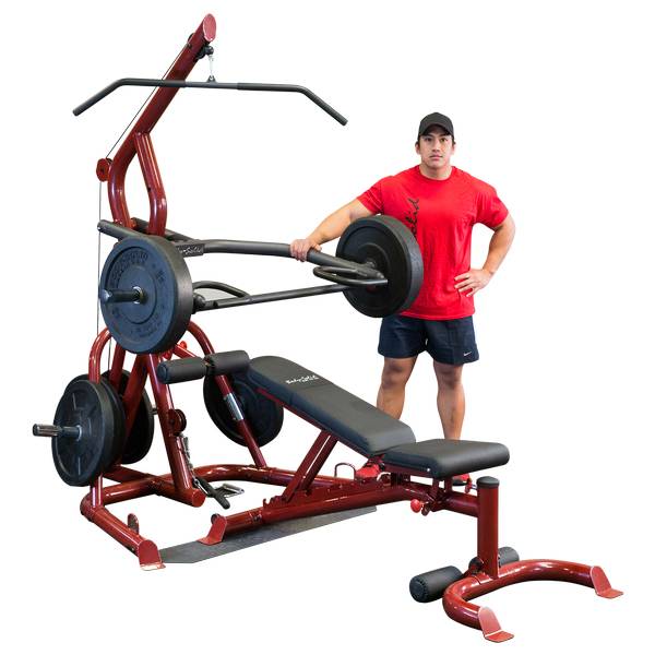 Body-Solid GLGS100 Corner Leverage Homegym met bench - Gratis Montage afbeelding